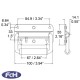 Sprung Surface Mount Handle with Rubber Grip